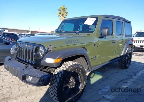 2021 Jeep Wrangler Unlimited Willys 4X4 from USA, damaged, VIN 1C4HJXDN3MW739882